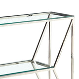 “Dragor luxury silver console table for Calgary interior design”