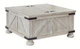 Top view of Frazwa coffee table showing clean and balanced design