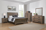 Frederick Queen Bed styled in a contemporary bedroom interior