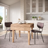 Owen contemporary upholstered dining chair in dark brown available at Couch9 furniture store in Calgary Alberta