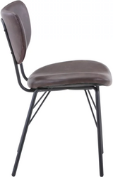 Owen contemporary dark brown dining chair upholstery and design detail in Calgary Alberta