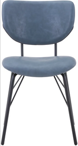 Front view of Owen contemporary dining chair in slate at Couch9 Calgary furniture store