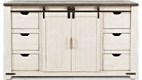 Madison County 60" BARN DOOR SERVER - VINTAGE WHITE