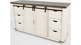 Madison County 60" BARN DOOR SERVER - VINTAGE WHITE