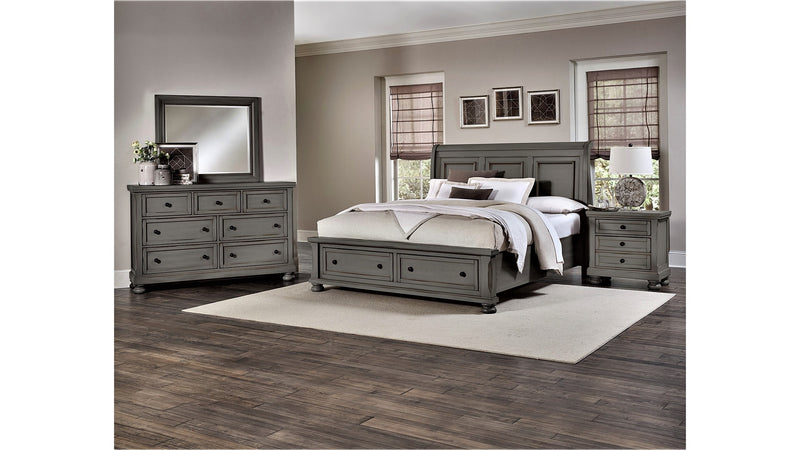 RIDGEDALE KING STORAGE BED-BROWN