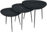 Reeves 3 piece black nesting table set for Airdrie living room furniture