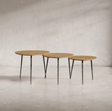 Reeves natural nesting tables set for stylish home decor in Okotoks