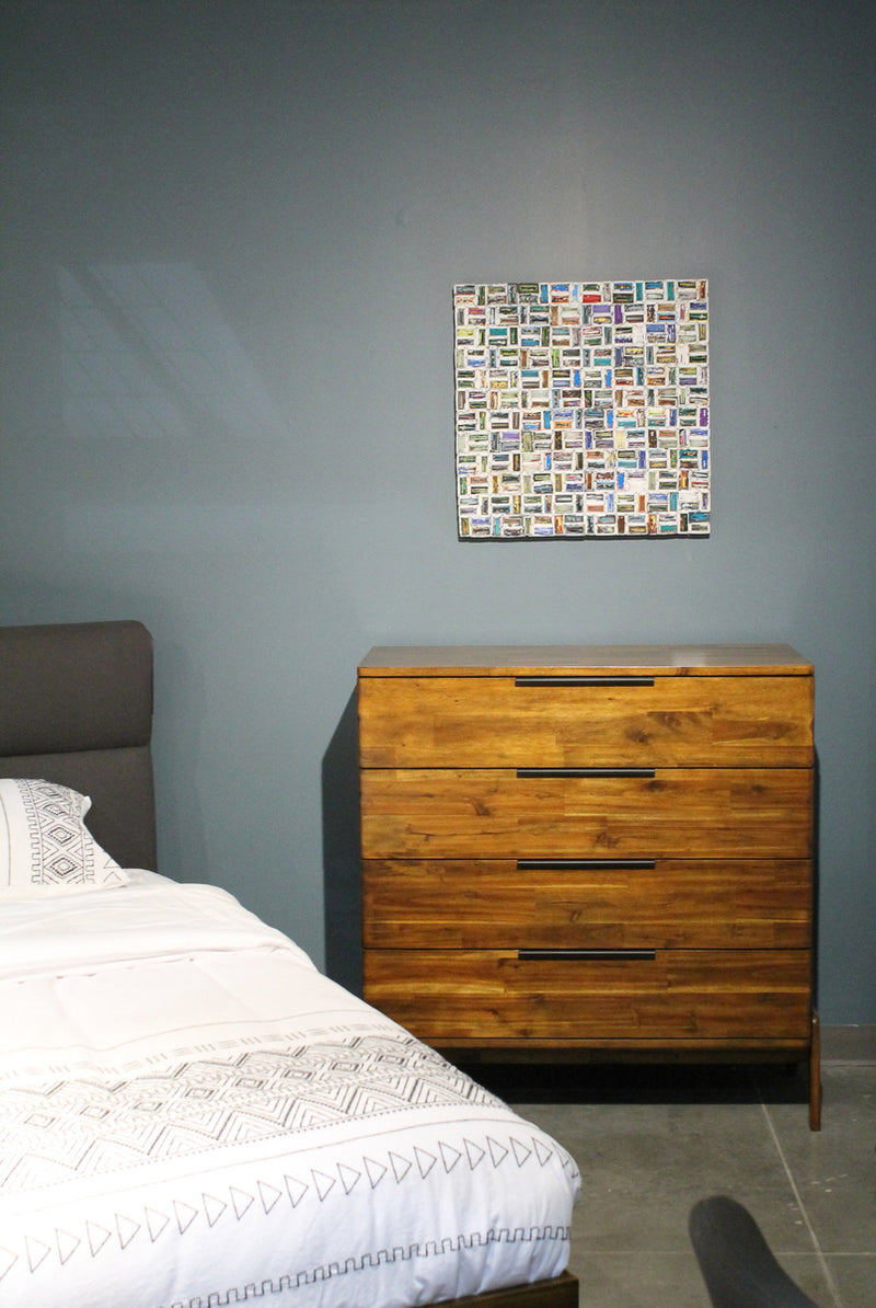 Close-up of Remix 4 drawer chest storage and handle detail